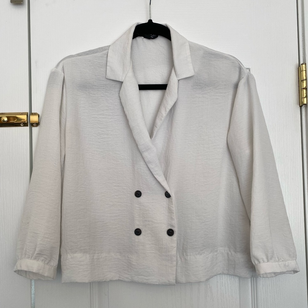 Topshop White Blouse Size 4